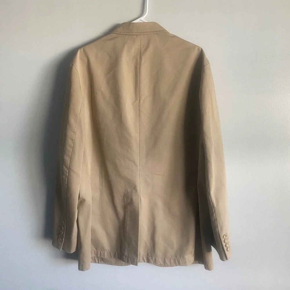 Polo Ralph Lauren Vintage Men's Tan Cotton Blazer Size XL